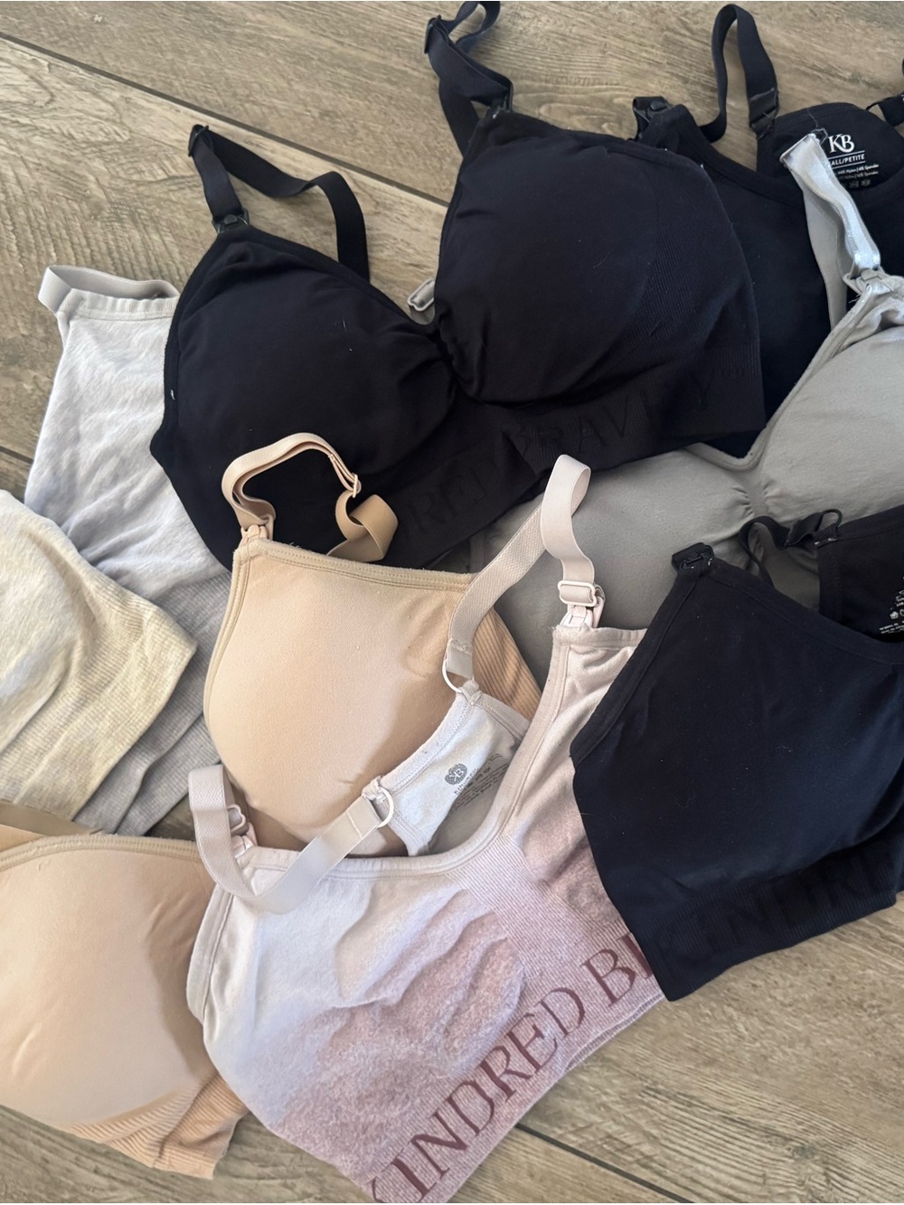 Bundle of 9 nursing bras- 8 kindred bravely, 1 bodily. Size small